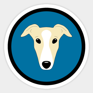 Fawn greyhound face Sticker